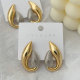 Two tone s shape earrings