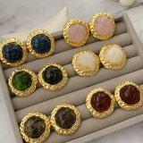 Acrylic round earrings