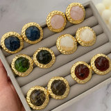 Acrylic round earrings