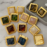 Acrylic square earrings
