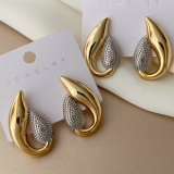 Two tone s shape earrings