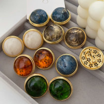 Acrylic round shape earrings