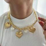 Heart charm necklace