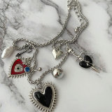 Heart charm necklace