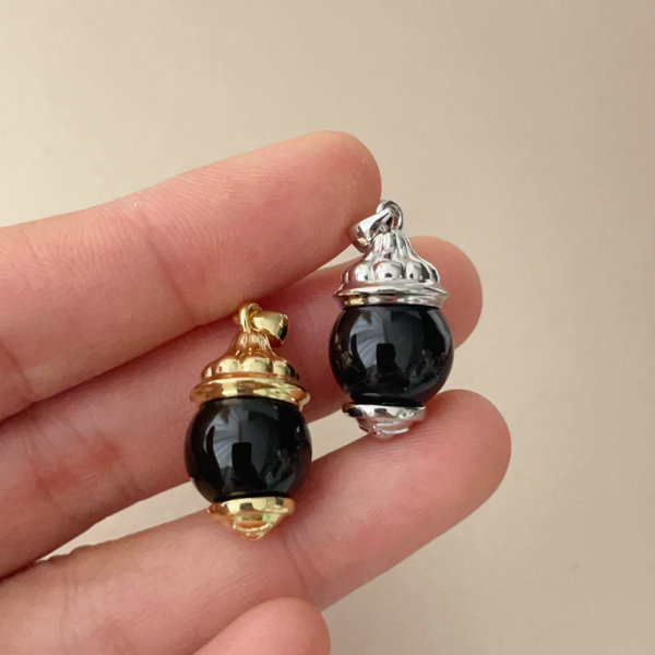 Black stone charm