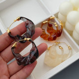 Acrylic twist earrings