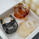 Acrylic twist earrings