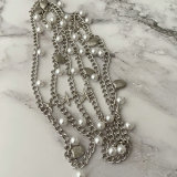Layer star shell long necklace
