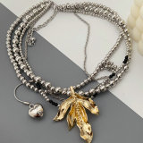 Beaded chunky layer necklace