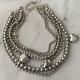 grey bead chunky beaded necklace