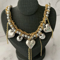 Chunky chain heart necklace