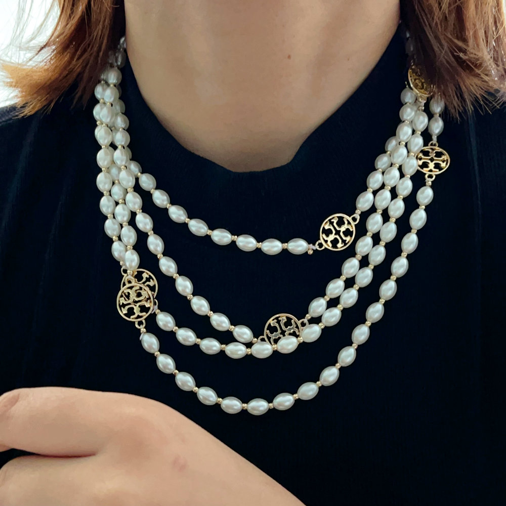 Chunky glass pearl tb bracelet