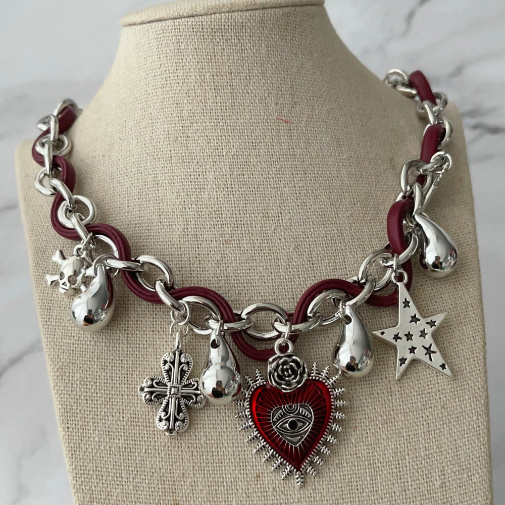 Heart charm necklace