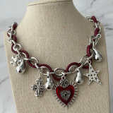 Heart charm necklace