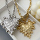 Chunky heart pendant necklace