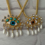 Big eye pendant necklace