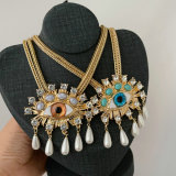 Big eye pendant necklace