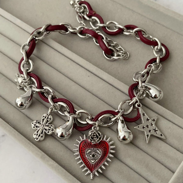 Heart charm necklace