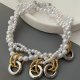 Chunky glass pearl necklace