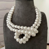 Glass pearl necklace