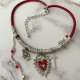 Red charm necklace