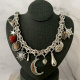 Cuban chain shell charm necklace