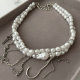 Glass pearl necklace