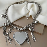Big heart pendant necklace