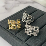 Pave link chain ring