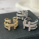 Pave zircon snail ring