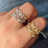 Pave link chain ring