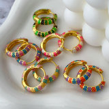 Enamel flower hoop