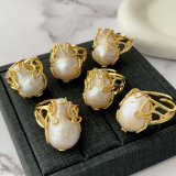 Fresh water pearl simple ring