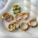 Enamel flower hoop