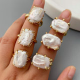 Fresh water pearl simple ring