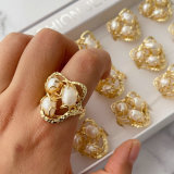 Fresh water pearl ring