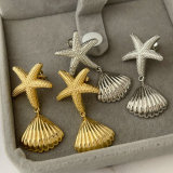 Star shell earrings