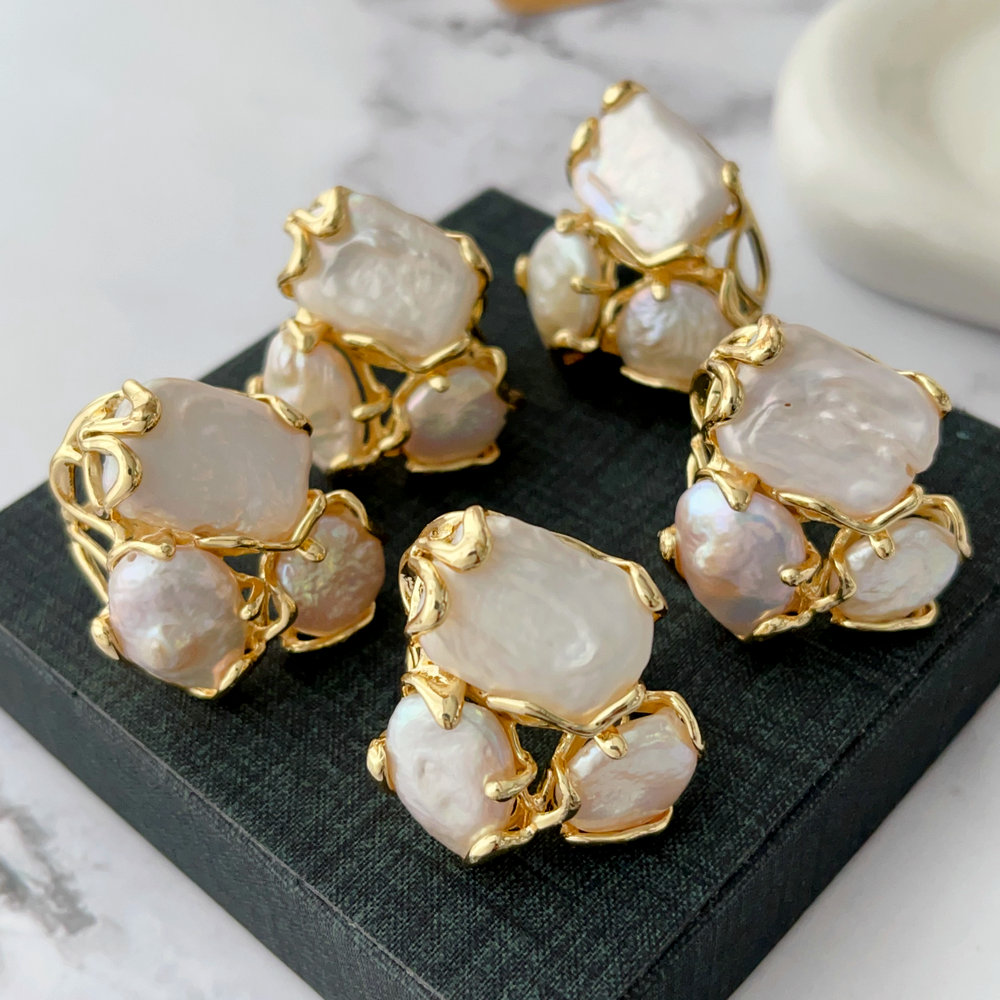 Fresh water pearl ring
