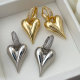 Heart charm earrings