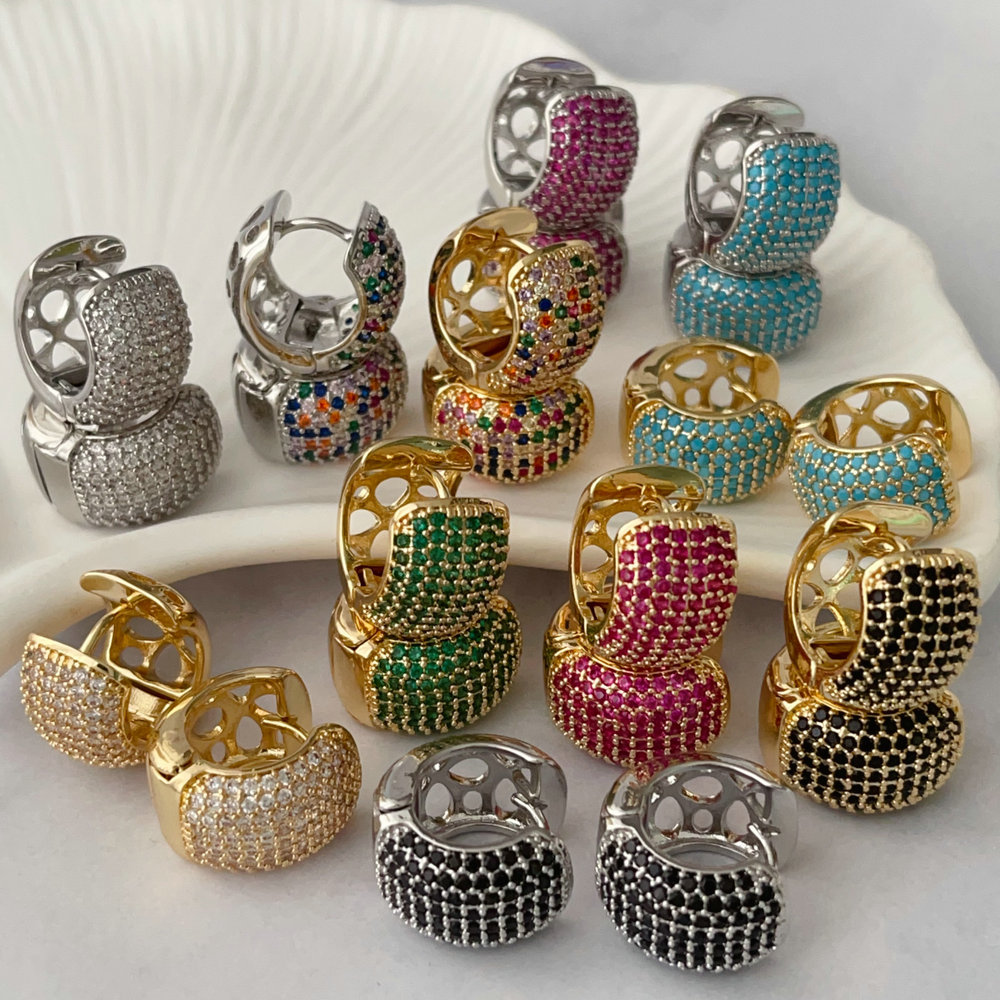 Colorful zircon hoop