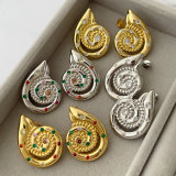 Colorful snail earrings