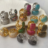 Colorful zircon hoop