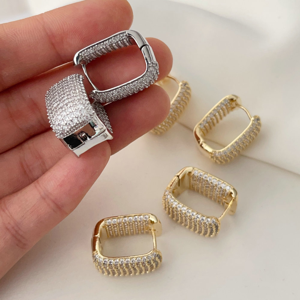 Pave zircon full u hoop