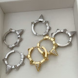 Pave Sunflower earrings