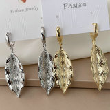 Leaf charm earrings