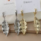 Leaf charm earrings