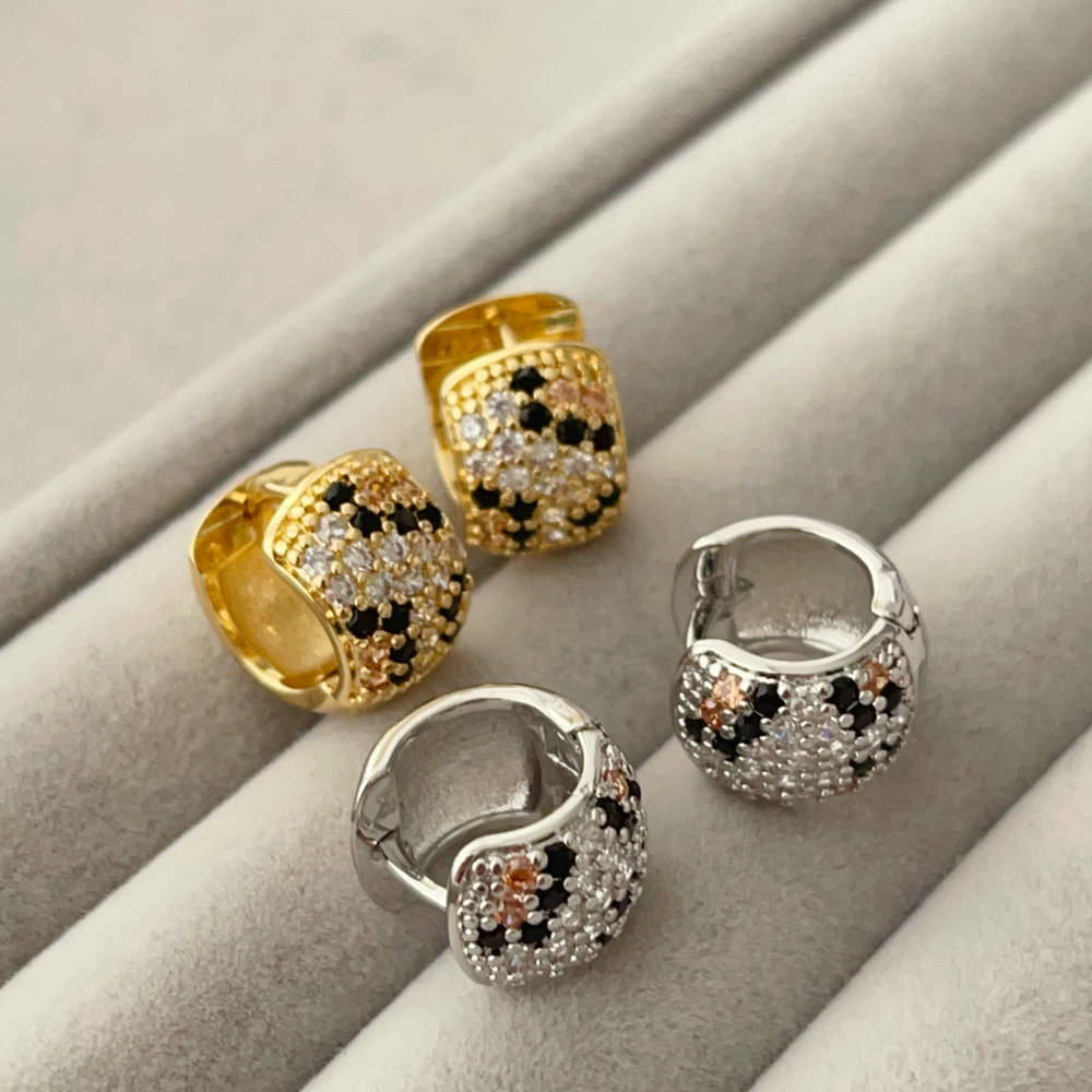Leopard print earrings
