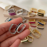 Pave zircon u shape hoop