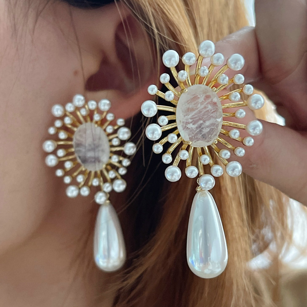 Pearl Fireworks earrings