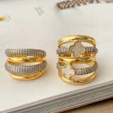 Pave two tone ring